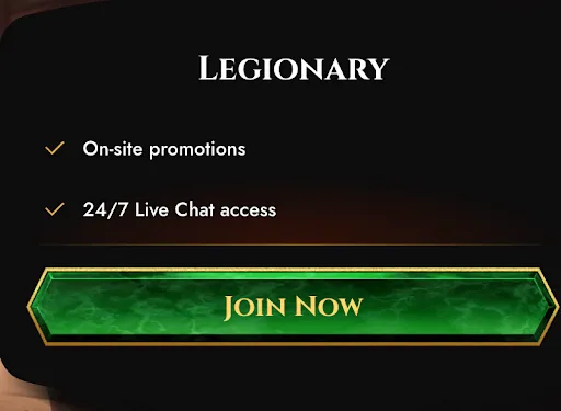 Legionary Tier – VIP Program Benefits VIP program tier